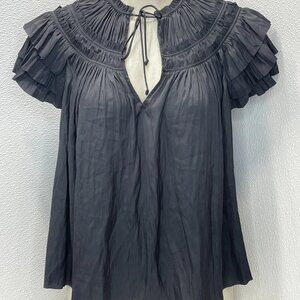 Ulla Johnson “Elvie” Short Sleeve Blouse – Size 4 (NWOT w/ Imperfection)